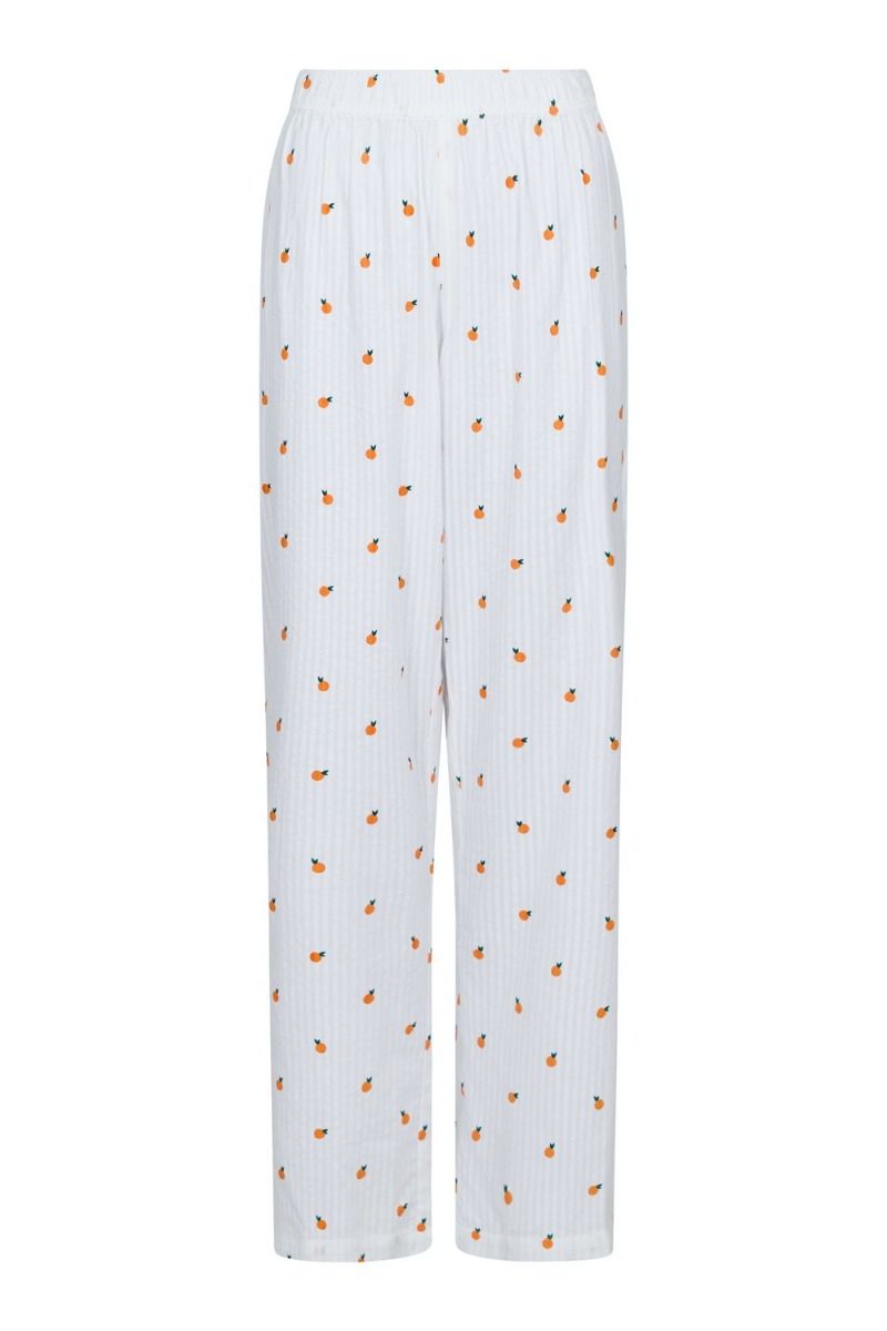 Neo Noir - Bukser - Astra Orange Pants - White