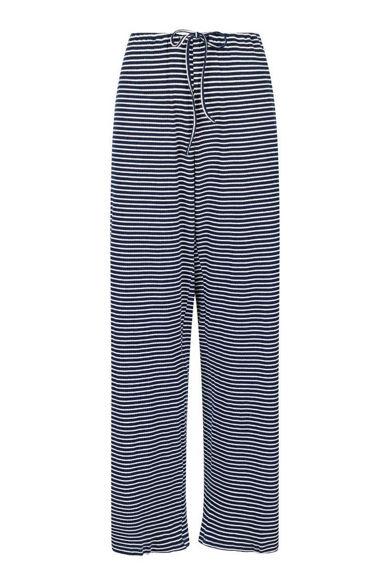 Neo Noir - Bukser - Geri Stripe Pants - Dark Navy
