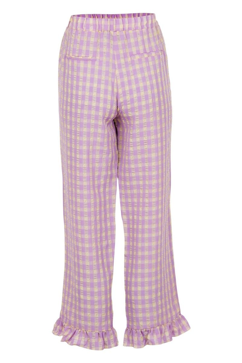 Neo Noir - Bukser - Ina Candy Check Pants - Lavender