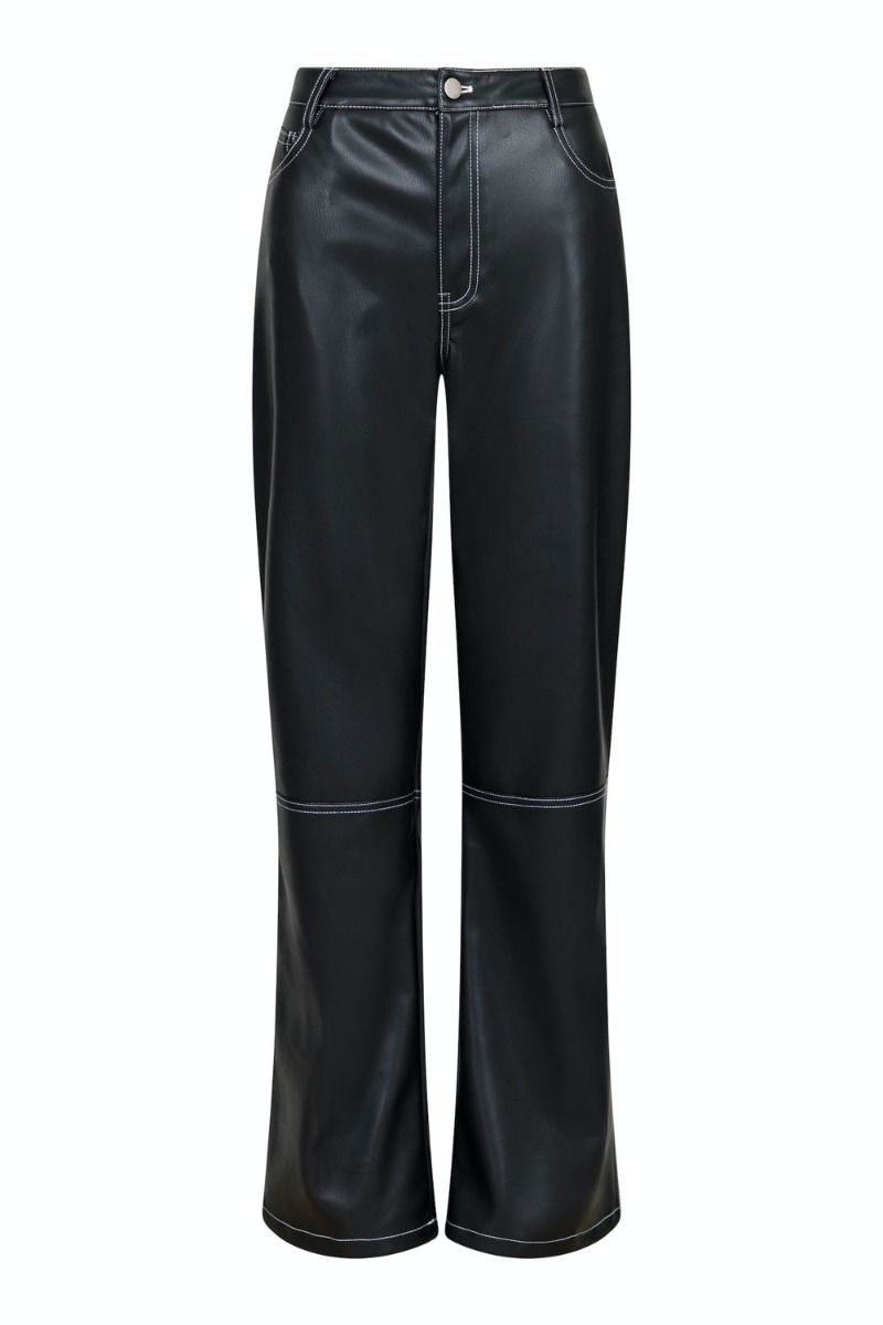 Neo Noir - Bukser - Jakoba Faux Stitch Pants - Black