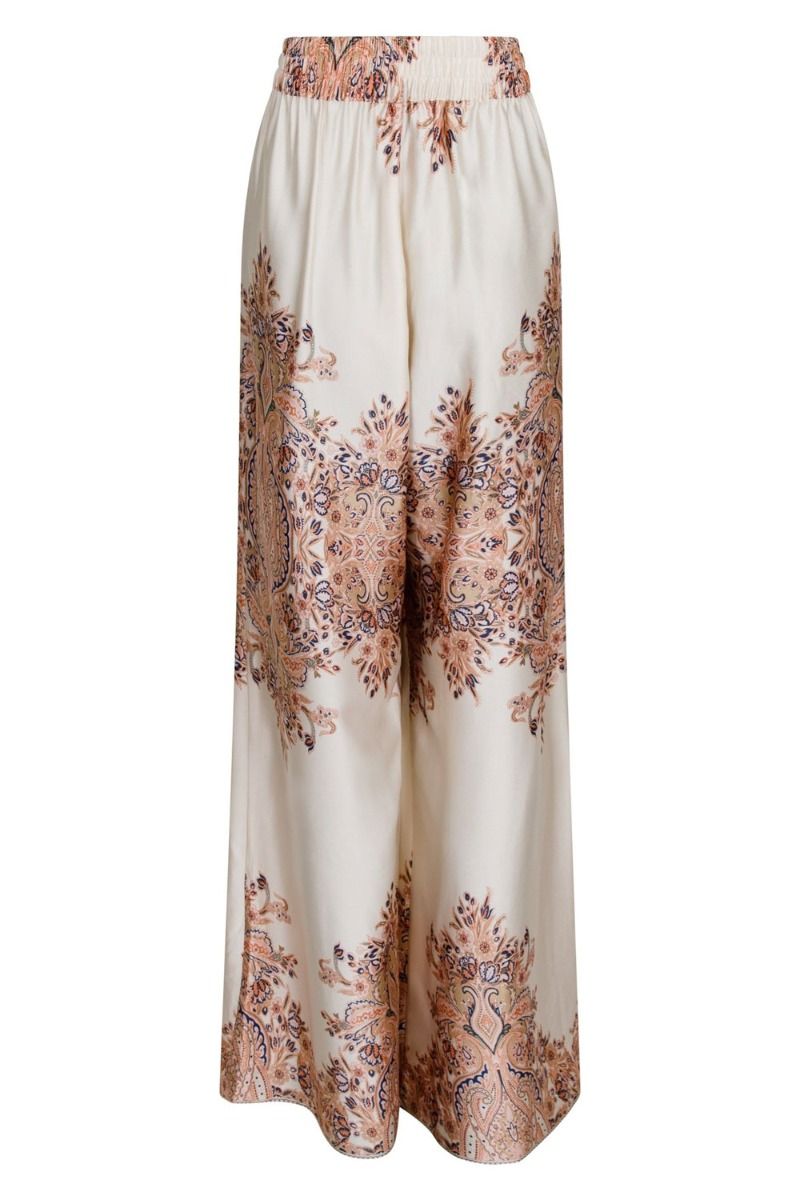 Neo Noir - Bukser - Mana Paisley Border Pants - Creme