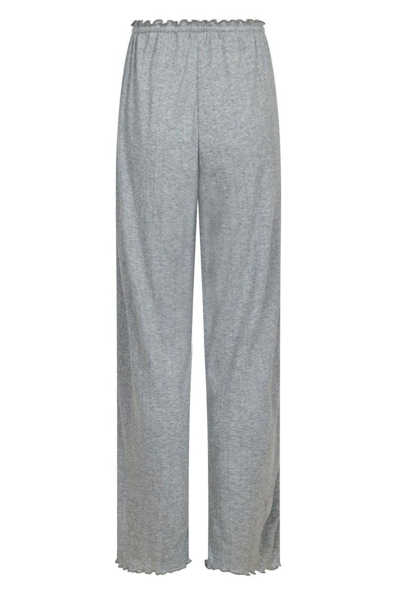 Neo Noir - Bukser - Serafina Pointelle Pants - Light Grey