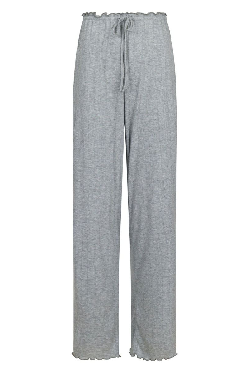 Neo Noir - Bukser - Serafina Pointelle Pants - Light Grey