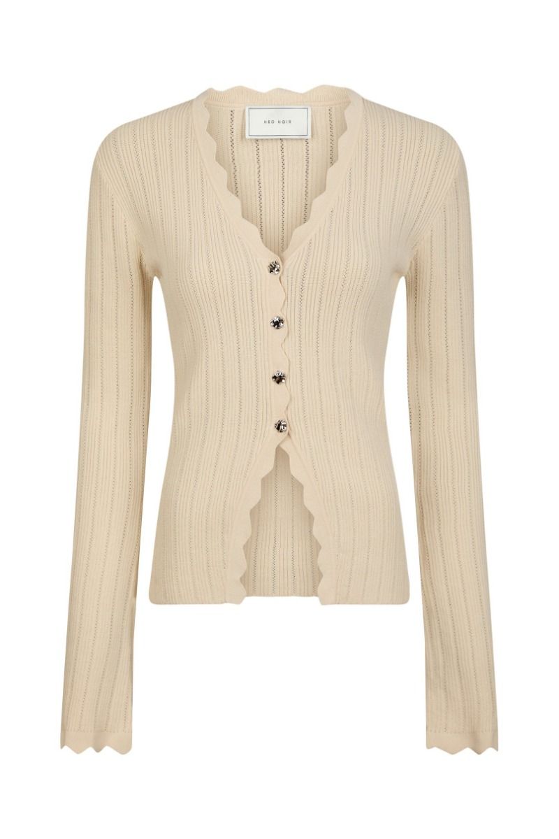 Neo Noir - Bluse - Clara Stitch Knit Blouse - Sand