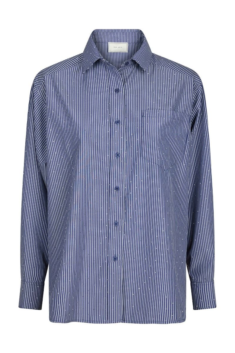 Neo Noir - Skjorte - Dalma B Stripe Stone Shirt - Dark Blue