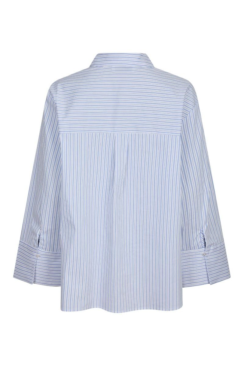 Neo Noir - Skjorte - Dita Mini Stripe Shirt - Light Blue