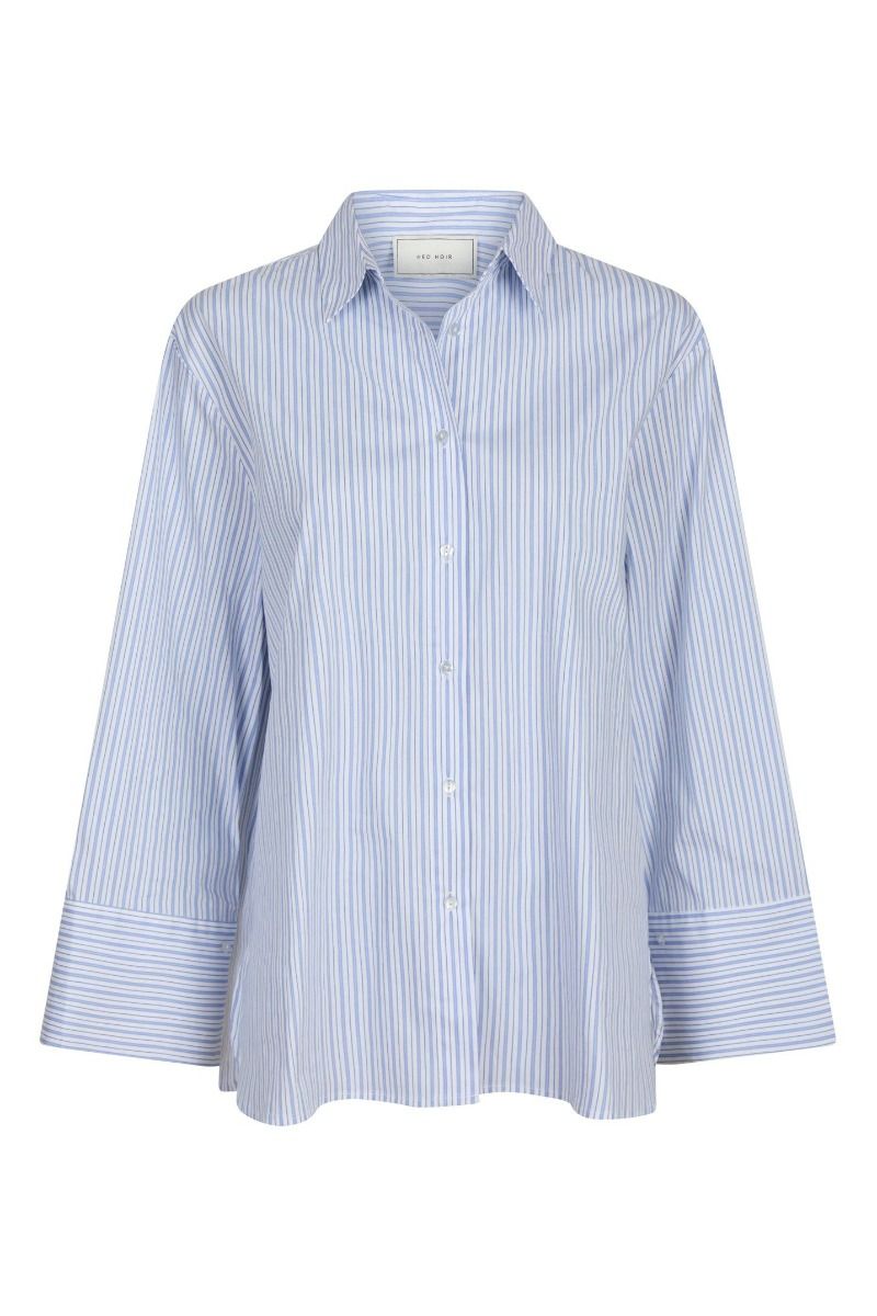 Neo Noir - Skjorte - Dita Mini Stripe Shirt - Light Blue