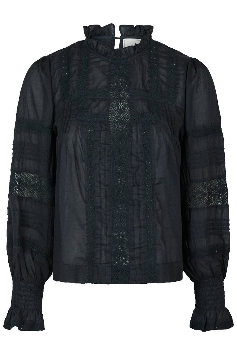 Neo Noir - Bluse - Ebba S Voile Blouse - Navy