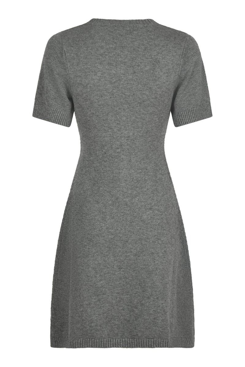 Neo Noir - Kjole - Elise Knit Dress - Dark Grey Melange
