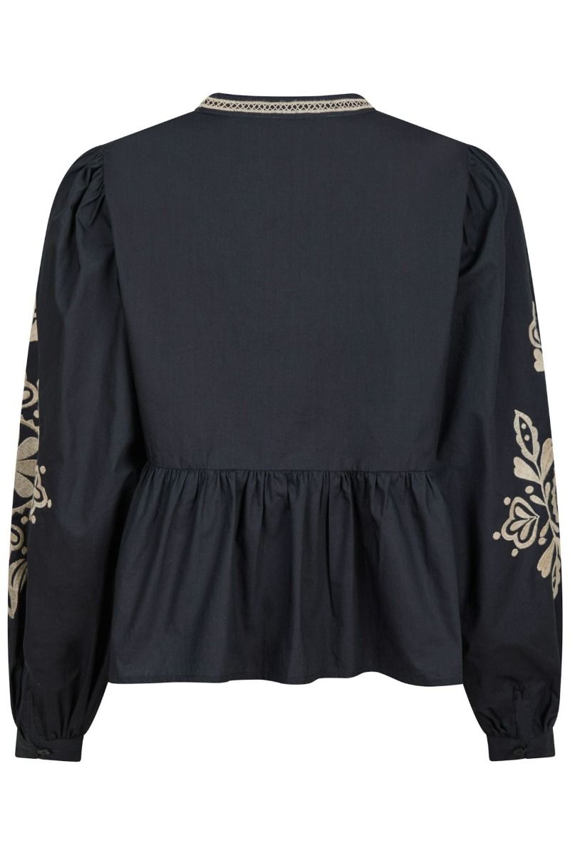 Neo Noir - Bluse - Ginia Emb Blouse - Navy