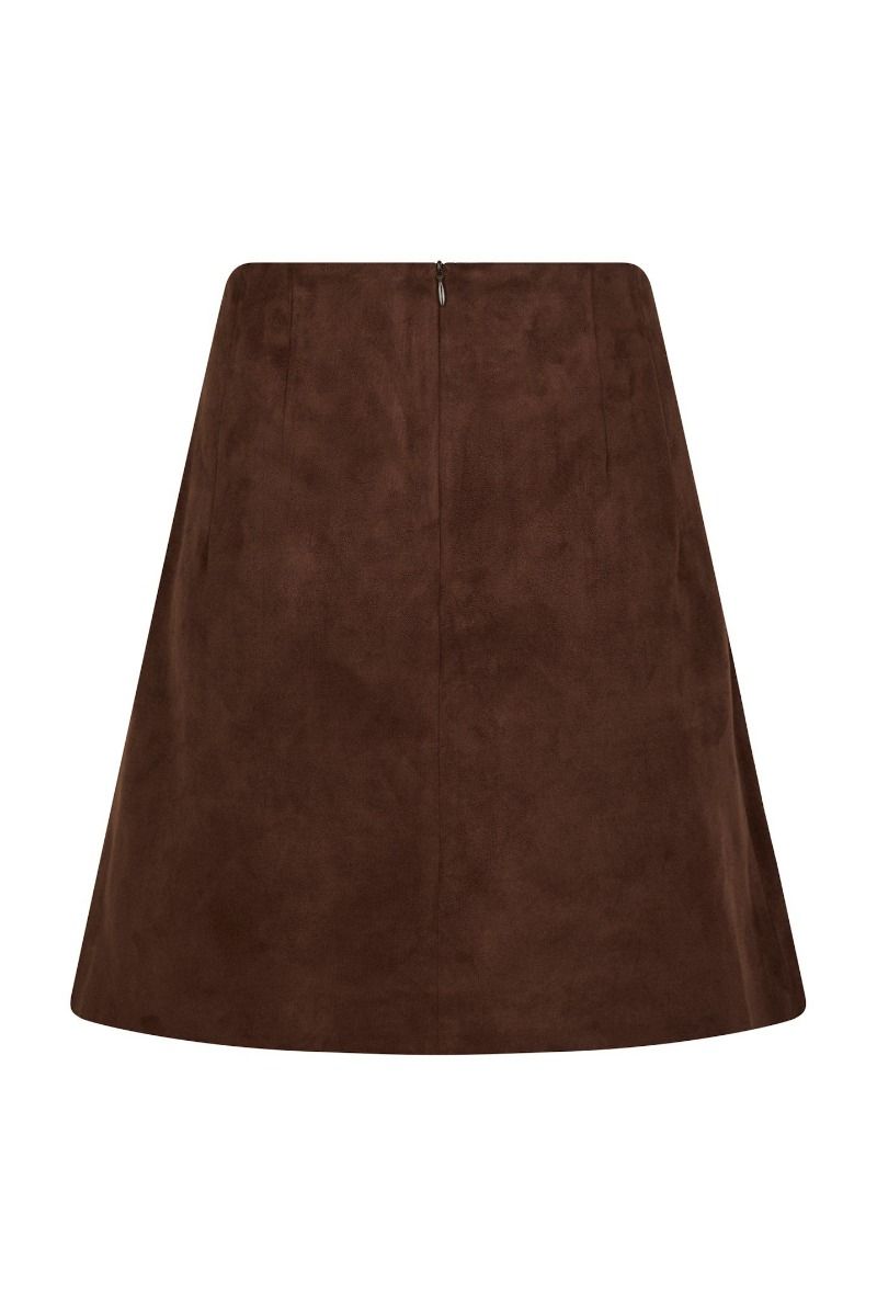 Neo Noir - Nederdel - Hemie Imitated Suede Skirt - Brown