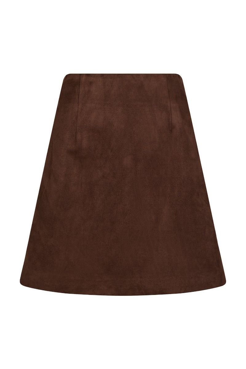 Neo Noir - Nederdel - Hemie Imitated Suede Skirt - Brown