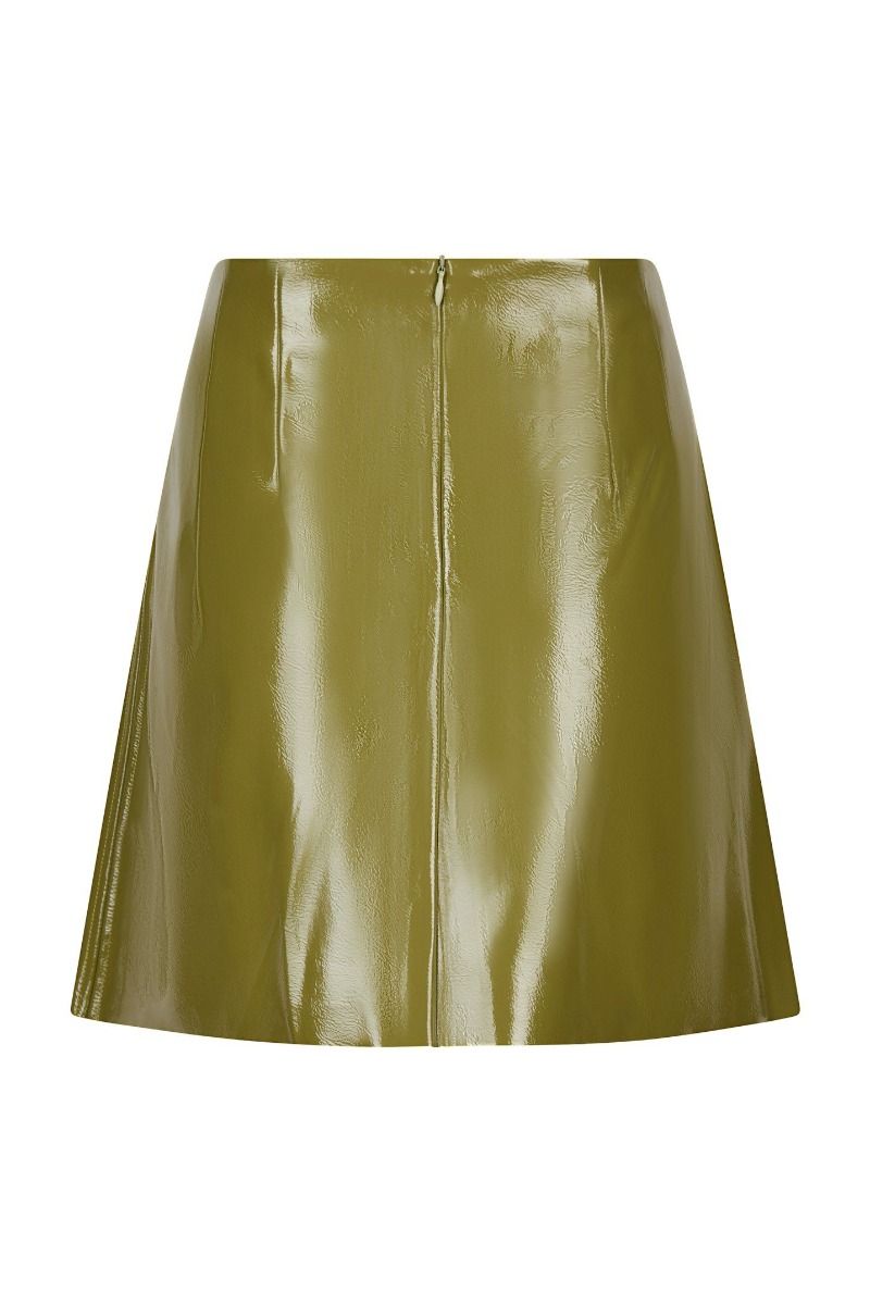 Neo Noir - Nederdel - Hemie Patent Skirt - Olive