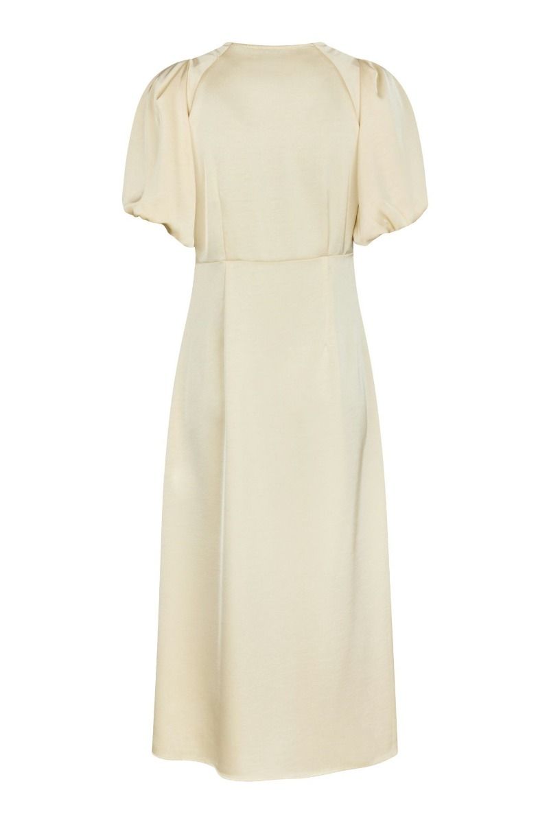 Neo Noir - Kjole - Illana Heavy Sateen Dress - Light Yellow