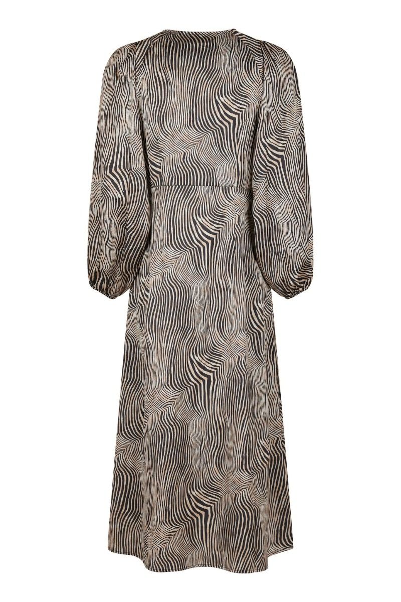 Neo Noir - Kjole - Isobel Floating Wave Dress - Dark Sand