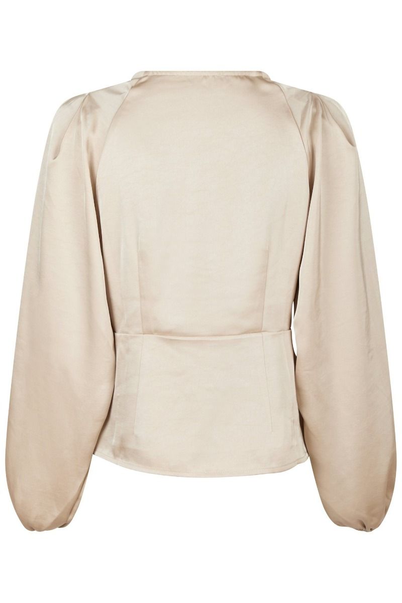 Neo Noir - Bluse - Istana Heavy Sateen Blouse - Champagne
