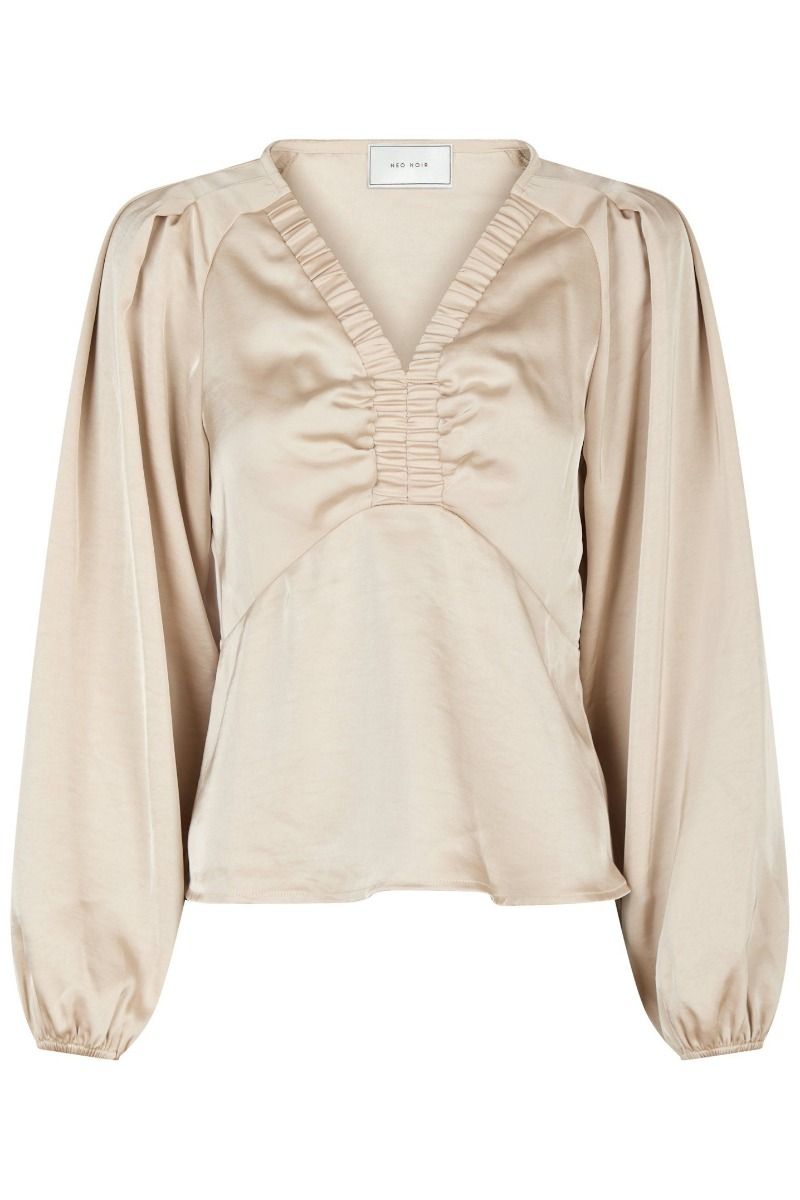 Neo Noir - Bluse - Istana Heavy Sateen Blouse - Champagne