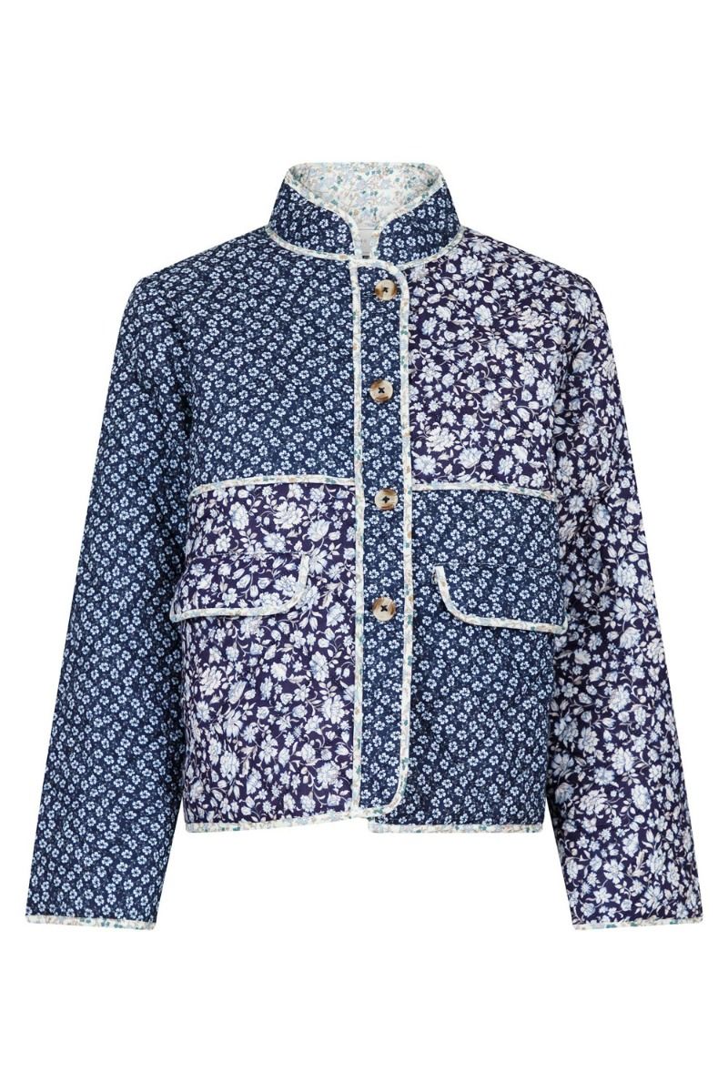 Neo Noir - Jakke - Kamil Quilt Combination Jacket - Blue