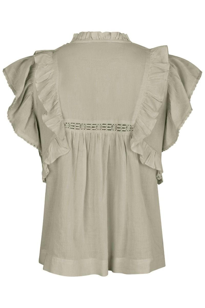 Neo Noir - Top - Jayla S Voile Top - Smoke Green