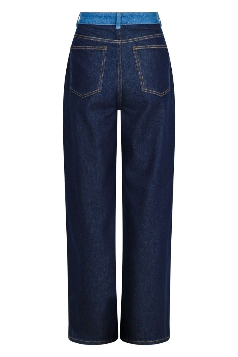 Neo Noir - Jeans - Duran Contrast Pants - Dark Blue 