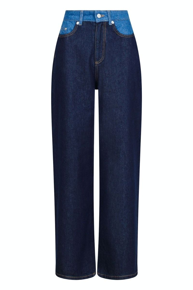 Neo Noir - Jeans - Duran Contrast Pants - Dark Blue 