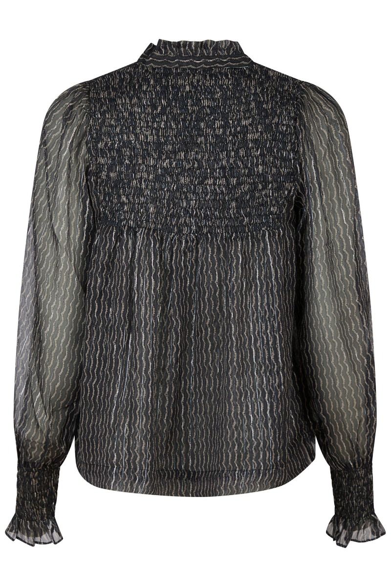 Neo Noir - Bluse - Jilliana Print Blouse - Navy