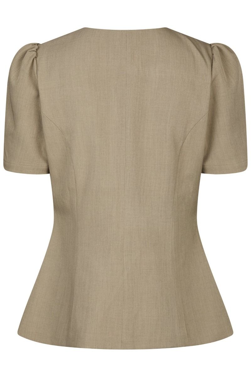 Neo Noir - Bluse - Jules Structure Blouse - Dark Taupe
