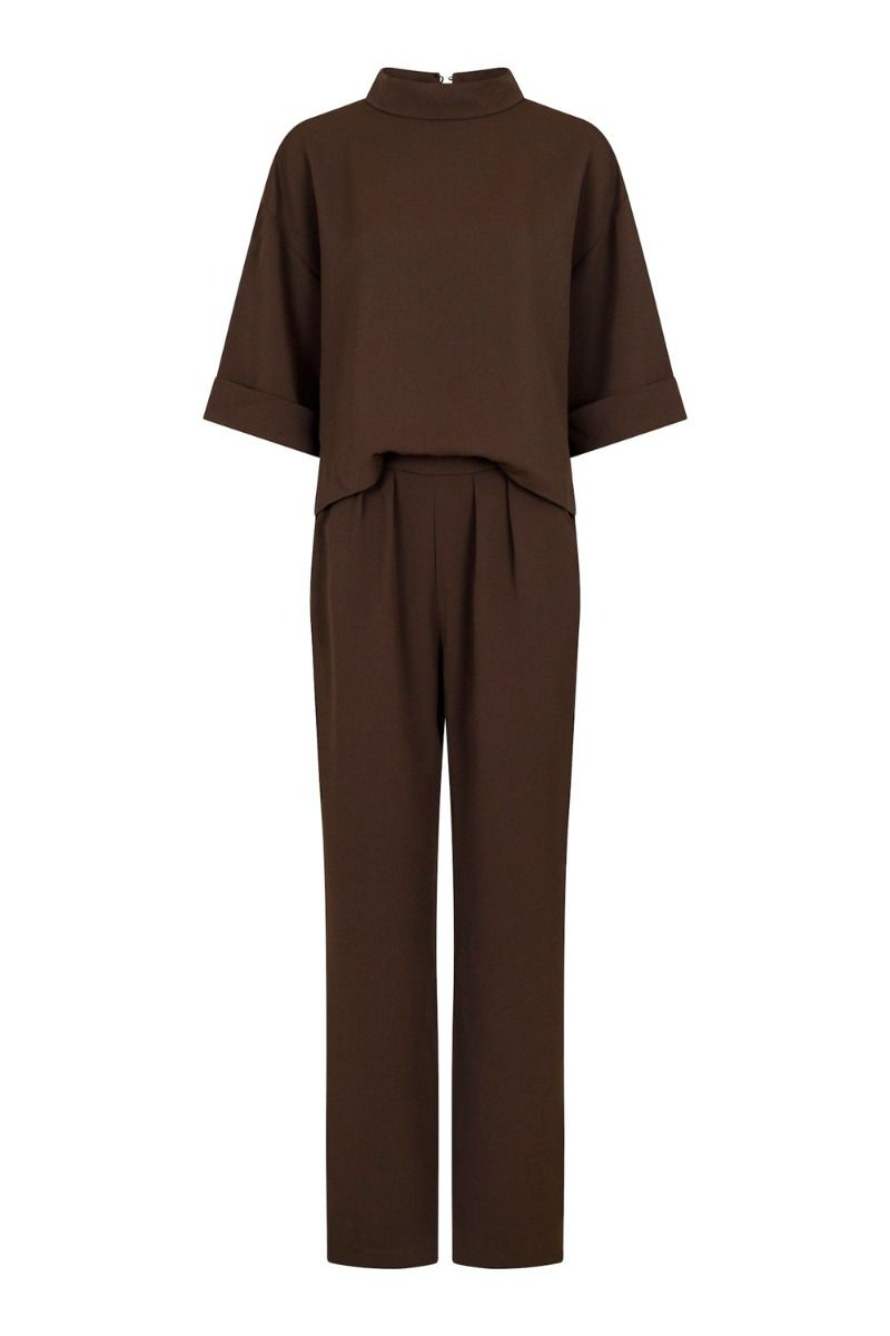 Neo Noir - Jumpsuit - Arlo Crepe - Brown
