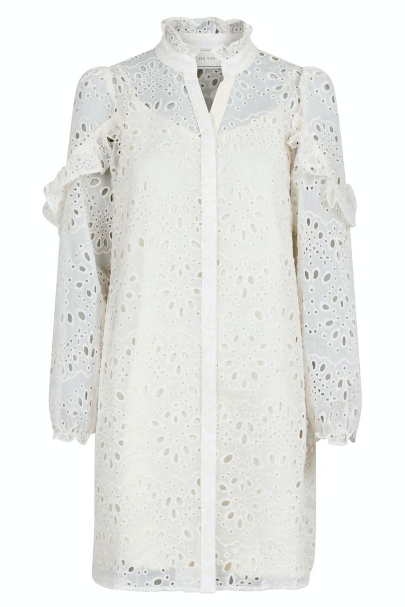 Neo Noir - Kjole - Abby Embroidery Dress - Ivory
