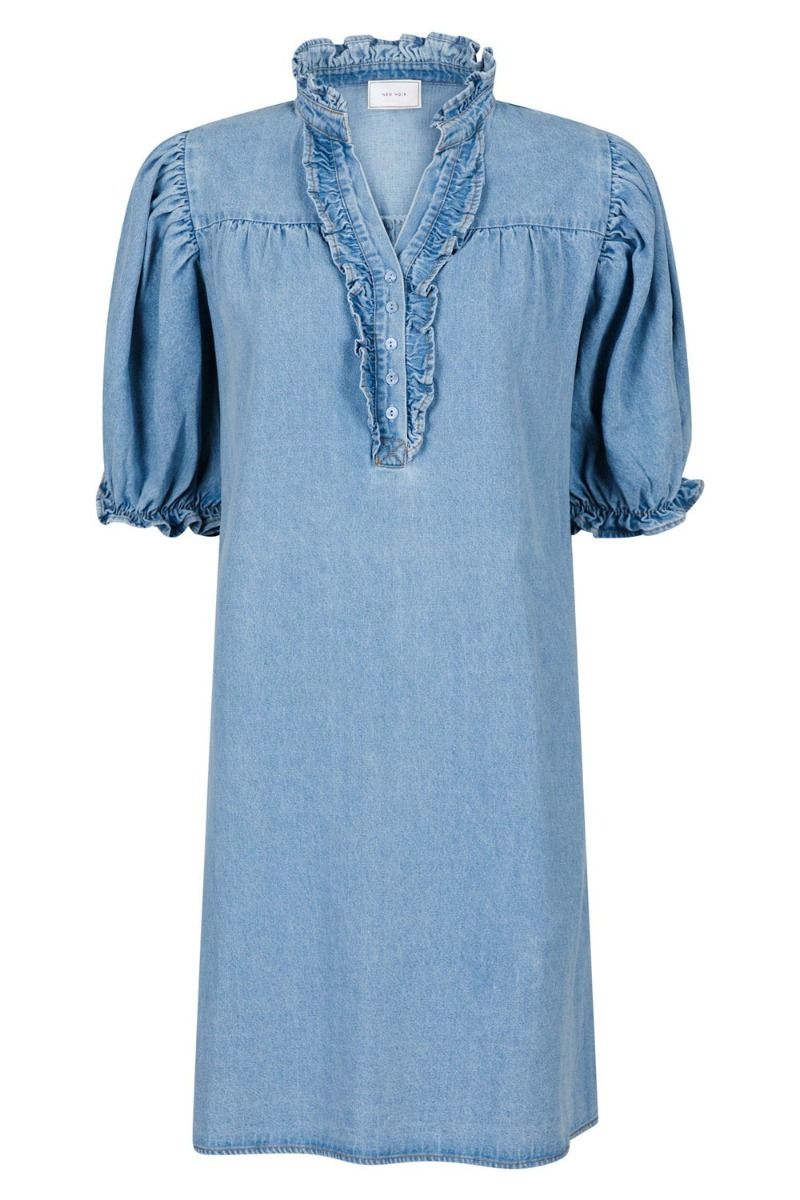 Neo Noir - Kjole - Alma Denim Dress - Stonewash 