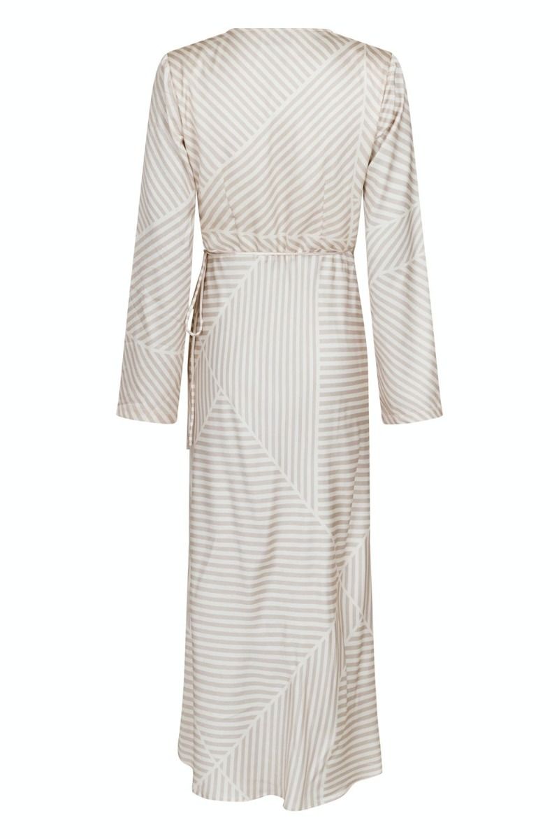 Neo Noir - Kjole - Amber Mix Lines Dress - Sand