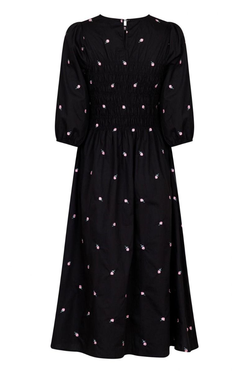 Neo Noir - Kjole - Aries Rose Dress - Black