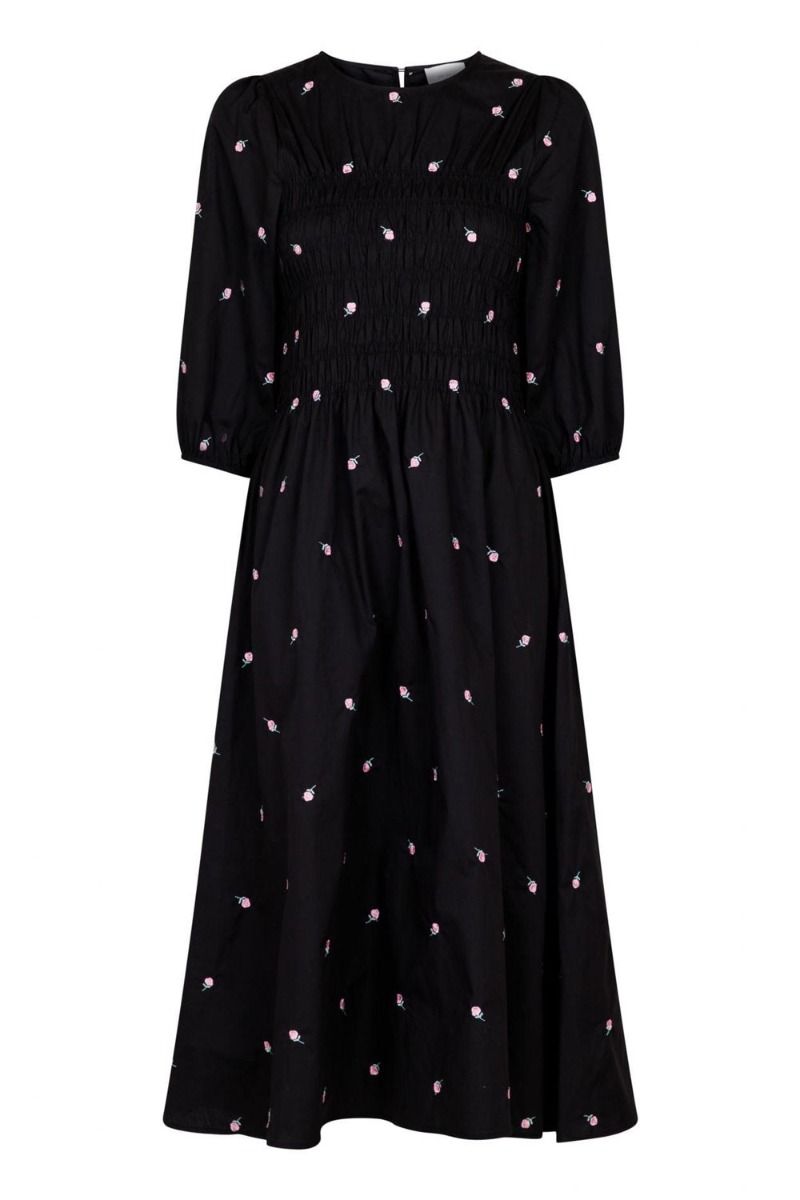 Neo Noir - Kjole - Aries Rose Dress - Black