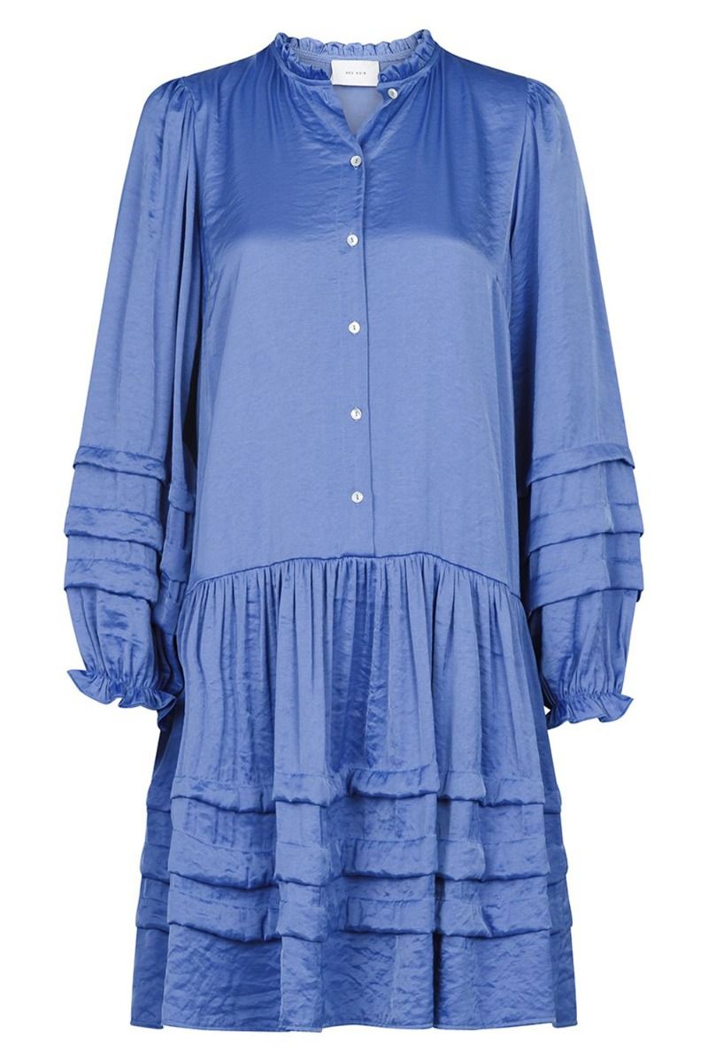 Neo Noir - Kjole - Aya Satin Dress - Blue