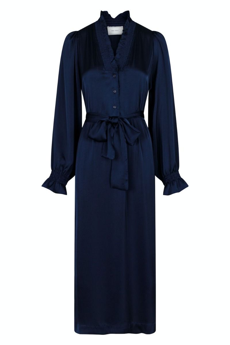 Neo Noir - Kjole - Borelli Satin Dress - Navy