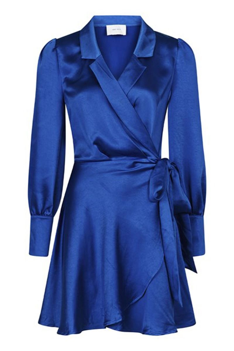 Neo Noir - Kjole - Dawn Satin Dress - Blue
