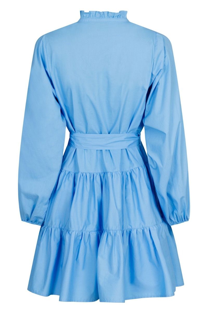 Neo Noir - Kjole - Debbie Poplin Dress Sky - Blue