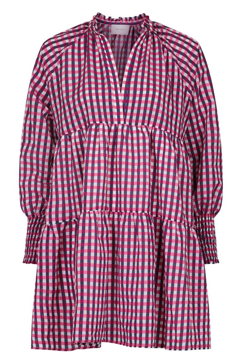 Neo Noir - Kjole - Estella Fall Check Dress - Pink