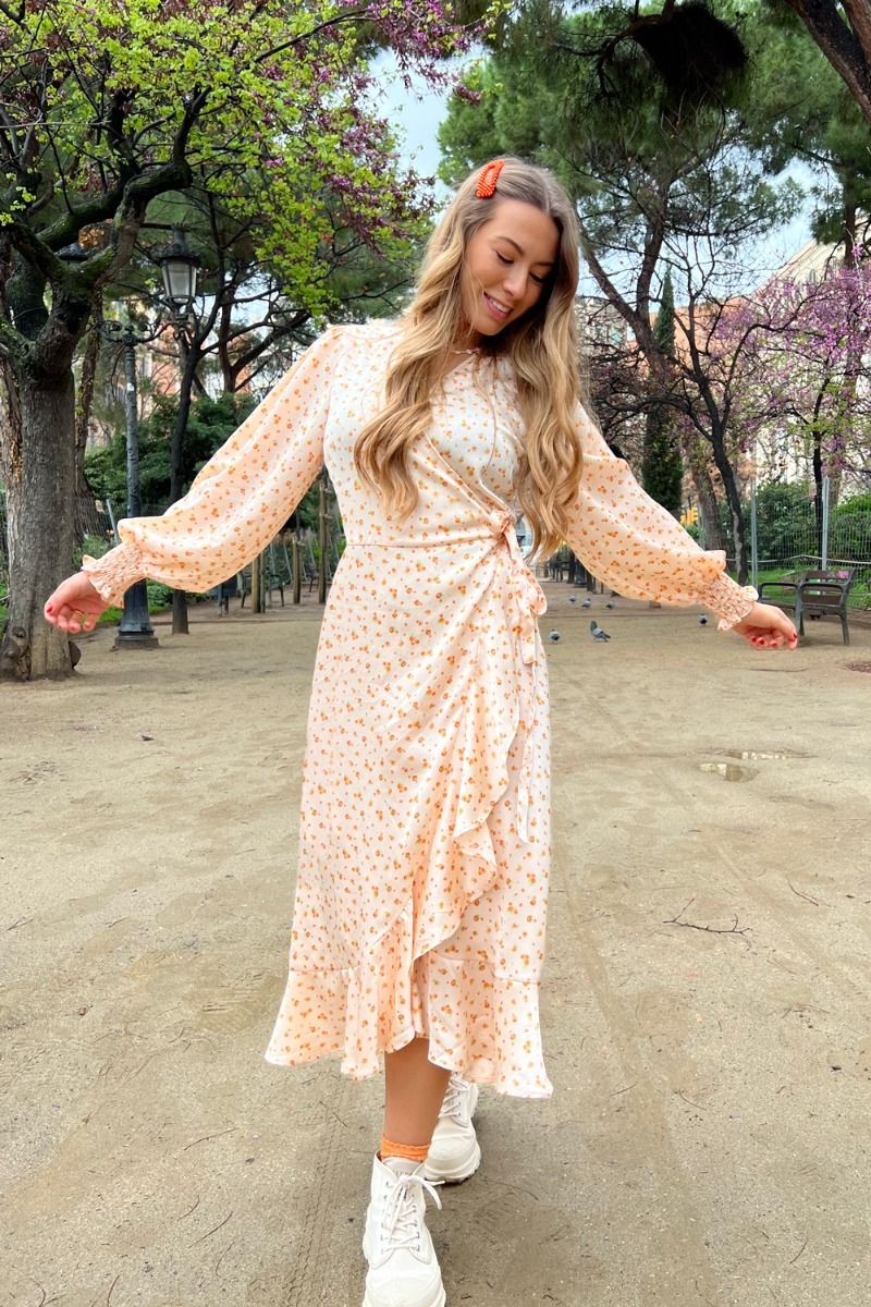 Neo Noir - Kjole - Eva Precious Rose Dress - Orange