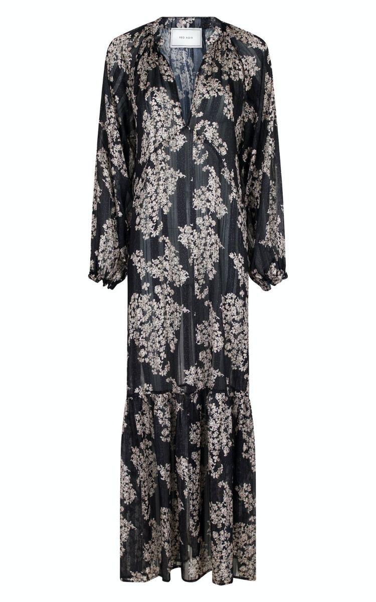 Neo Noir - Kjole - Hallas Elderflower Dress - Black