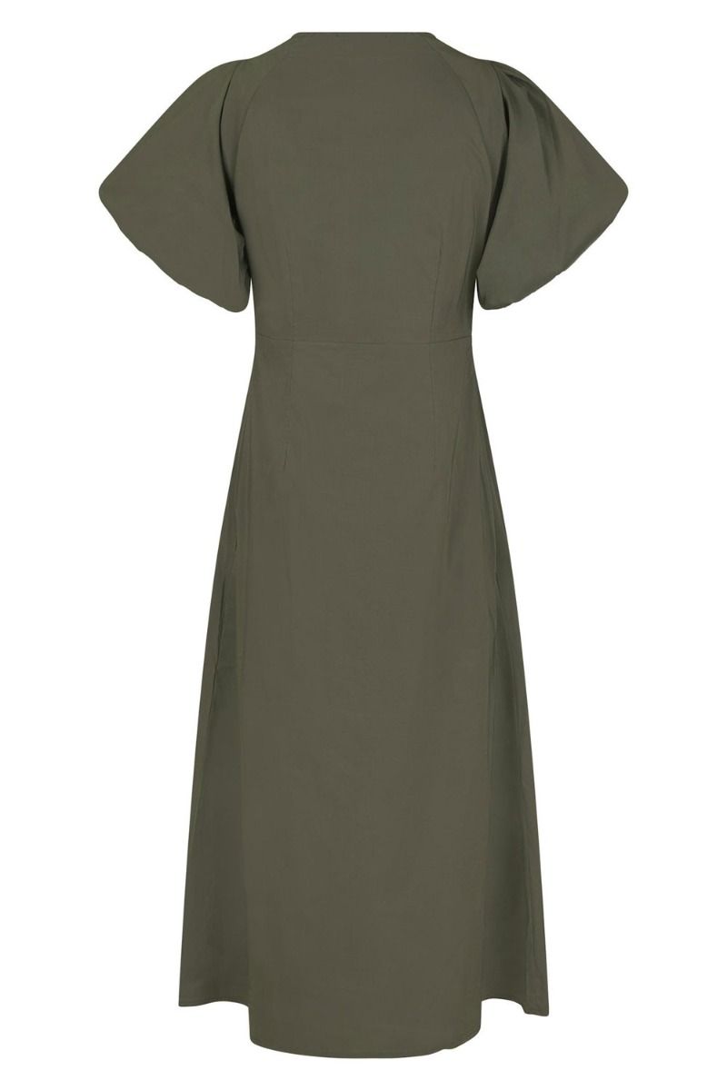 Neo Noir - Kjole - Illana Poplin Dress - Army