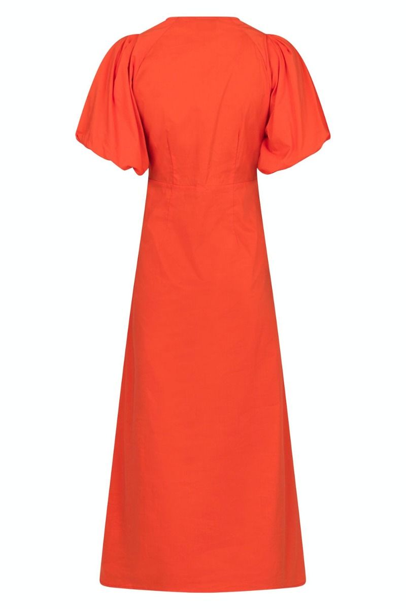 Neo Noir - Kjole - Illana Poplin Dress - Coral