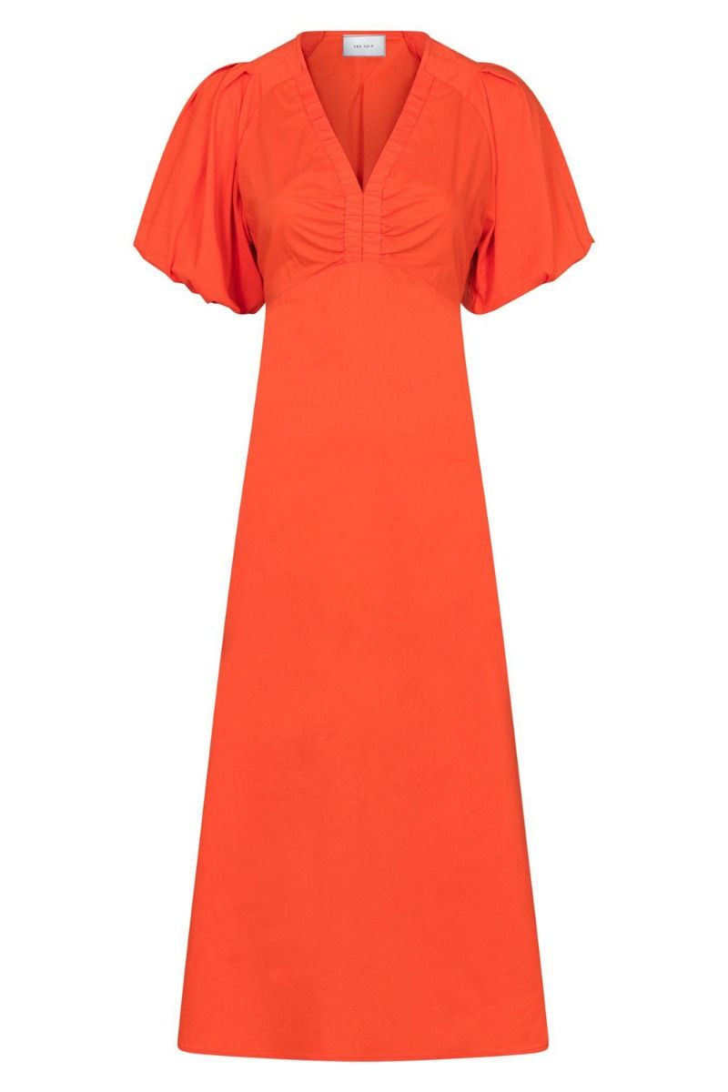 Neo Noir - Kjole - Illana Poplin Dress - Coral