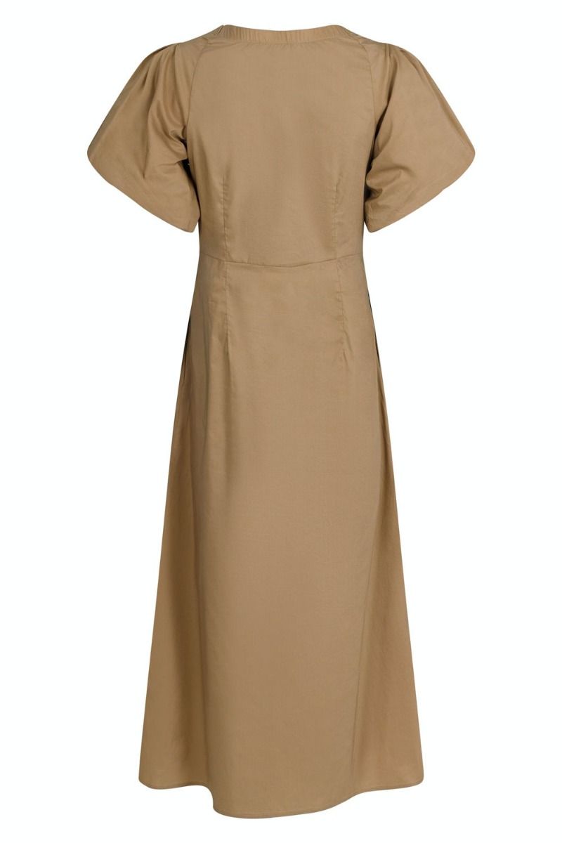 Neo Noir - Kjole - Illana Poplin Dress - Light Taupe