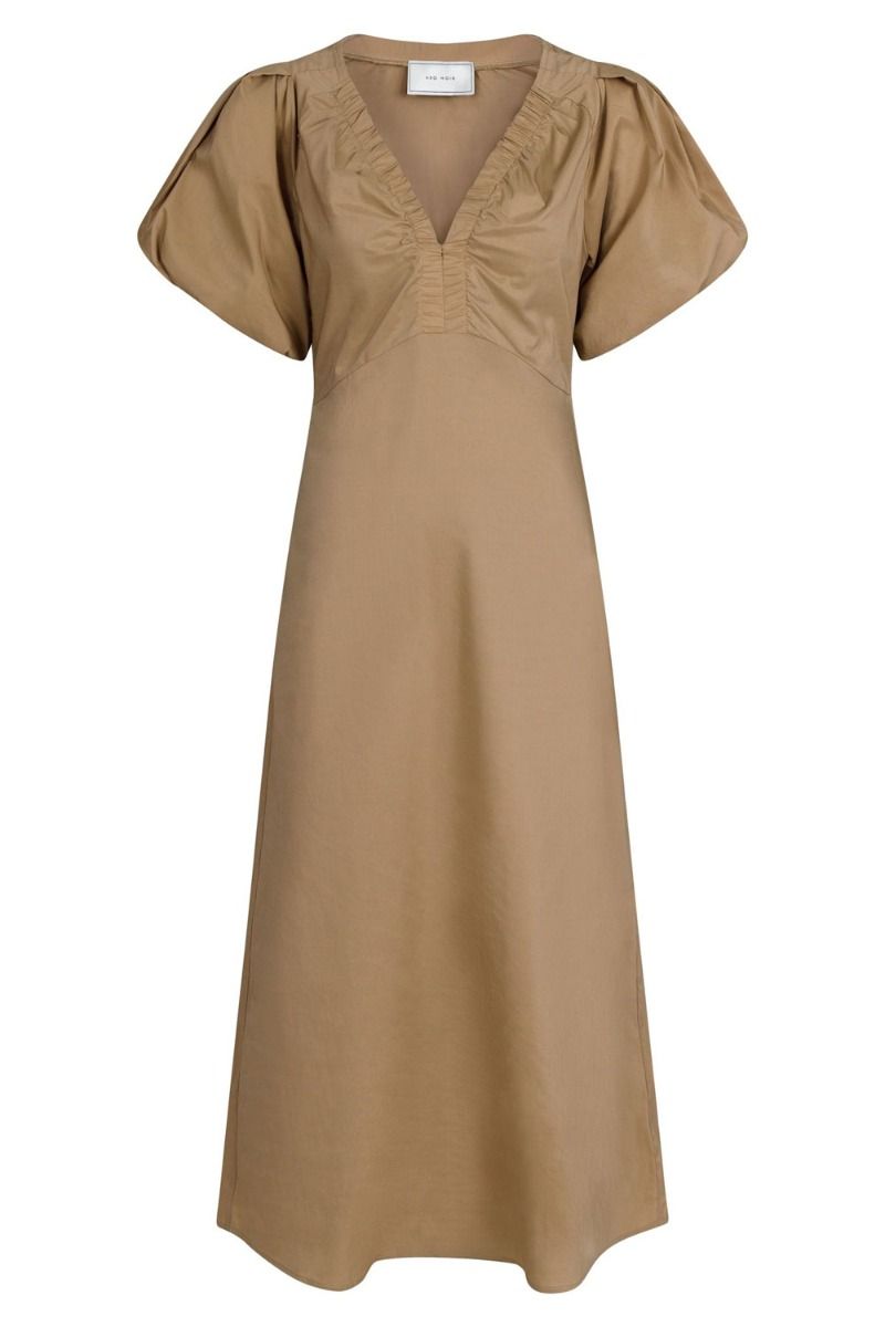 Neo Noir - Kjole - Illana Poplin Dress - Light Taupe