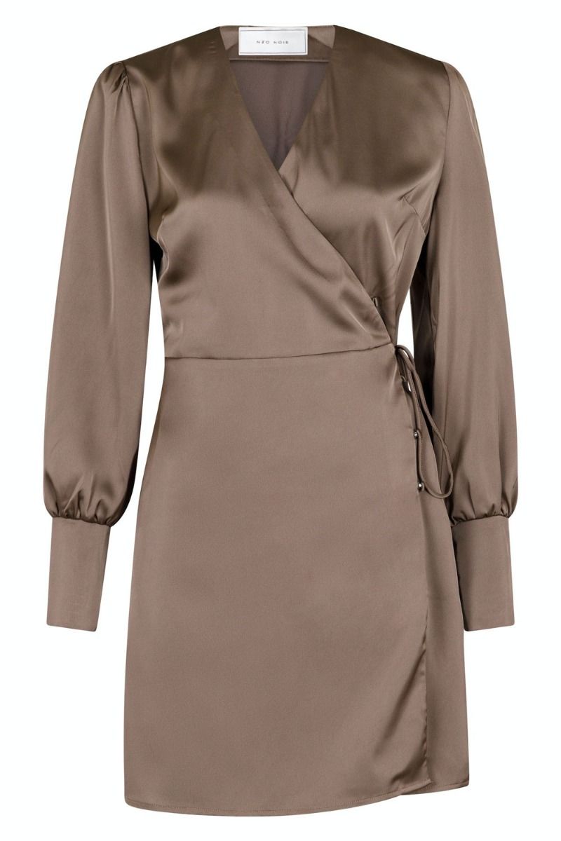 Neo Noir - Kjole - Ines Satin Dress - Khaki