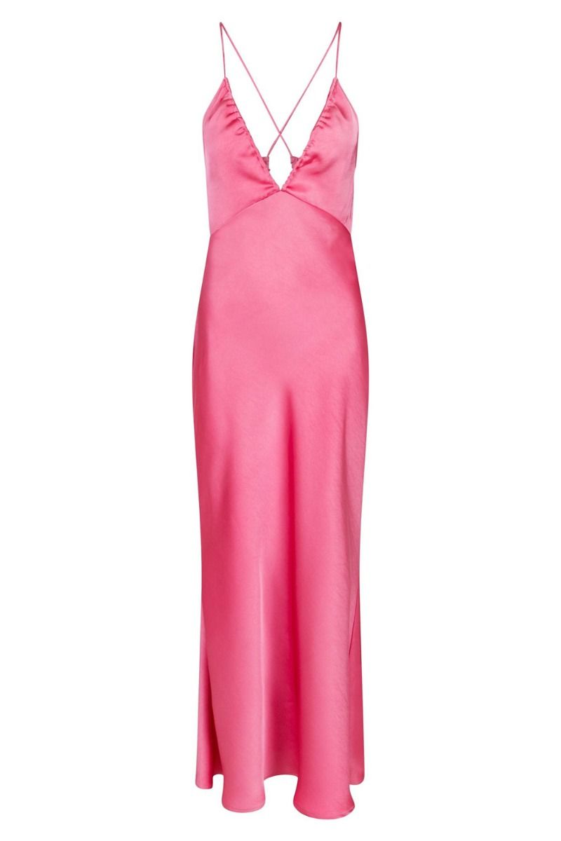Neo Noir - Kjole - Jolly Heavy Sateen Dress - Pink