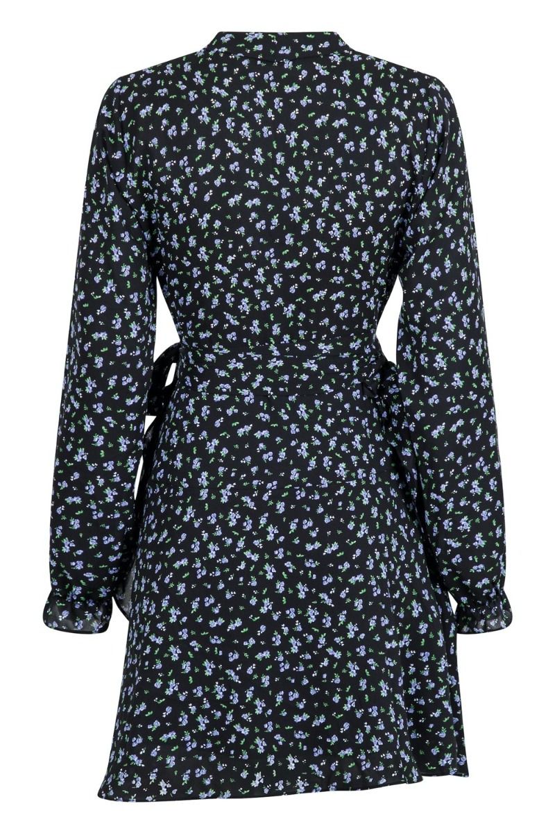 Neo Noir - Kjole - Kim Simple Rose Dress - Black