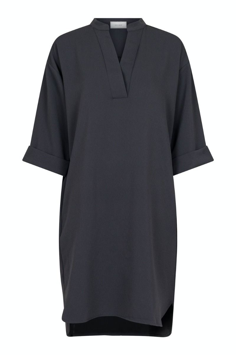 Neo Noir - Kjole - Limar Crepe Dress - Steel Grey