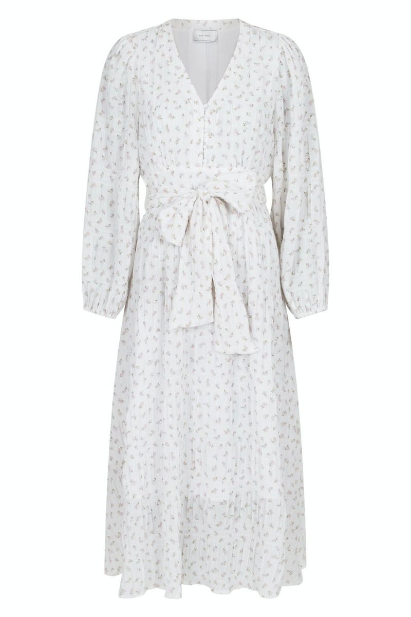 Neo Noir - Kjole - Louise Sheer Flower Dress - Off White